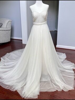 Jenny Yoo Ivory Strapless A-Line Wedding Dress